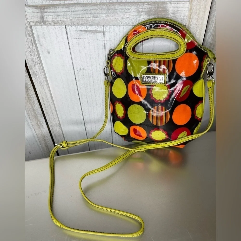Hadaki Colorful Large Polka Dot Adjustable Shoulder Crossbody Bag Purse